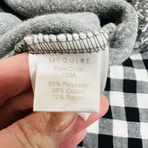 McGuire Bella Tee Blouse Liberty Gray Ruffled Short Sleeve Top Size Small - Picture 9 of 9